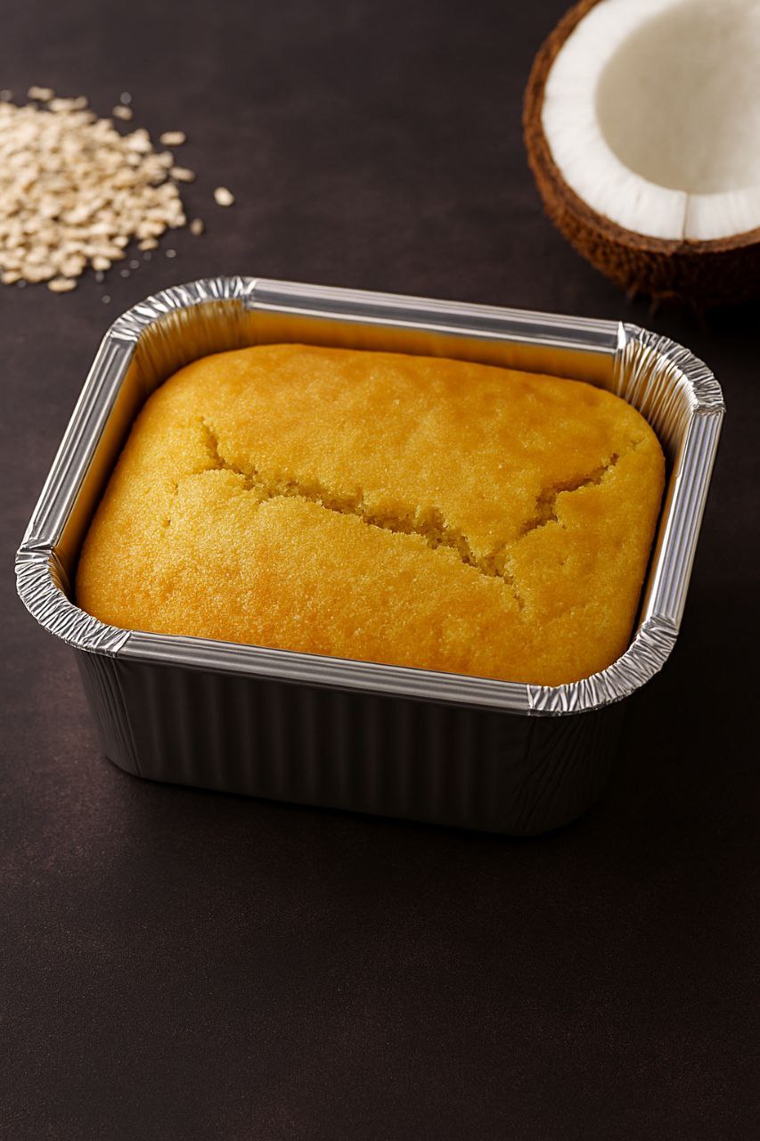 Bolo de Aveia e Coco (Sem Açúcar)